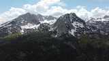 大自然山峰森林航拍高清在线视频素材下载