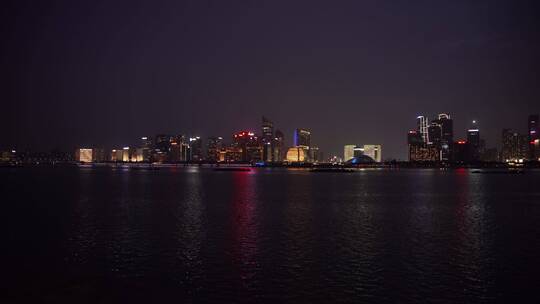 杭州钱江新城城市阳台夜景