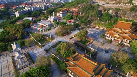 厦门航拍同安梅山寺景观