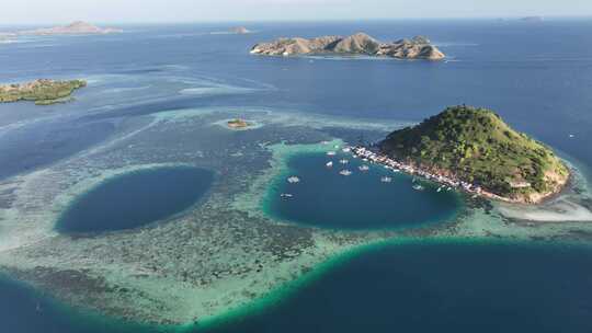 原创印尼东努沙登加拉群岛海岛自然风光航拍