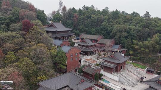 湖南湘潭昭山观音寺航拍3