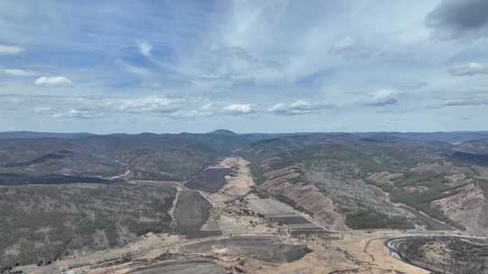 航拍初夏大兴安岭风景