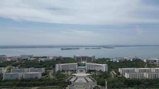 航拍河南平顶山城市风光风景景区