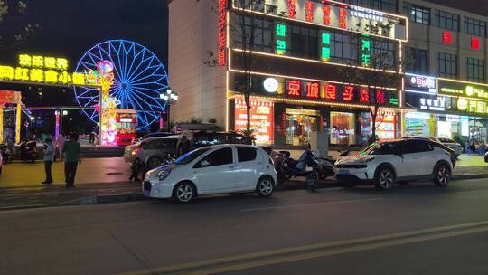 城市夜景街头景象