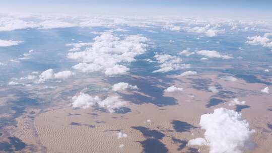 库布奇沙漠 河套平原 沙地 干旱 航拍 内蒙视频素材模板下载