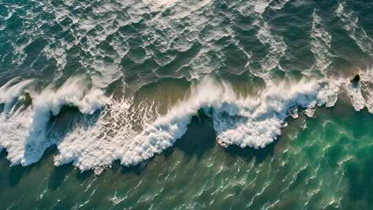 海浪平静海面