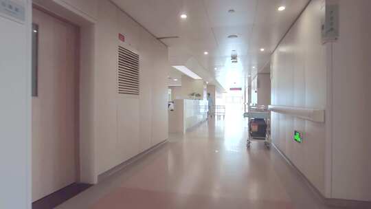 住院部医院走廊医生人流视频素材模板下载