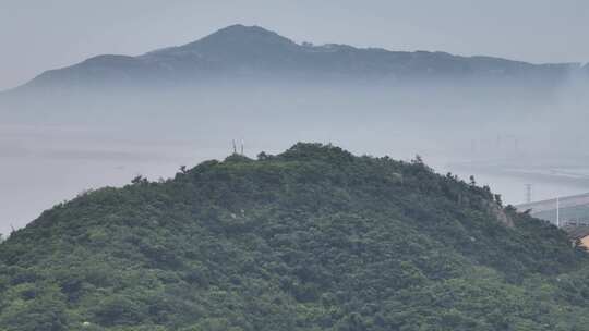 浙江台州清晨海岛航拍