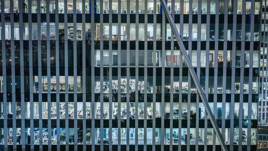 上海高端办公室写字楼加班办公空镜