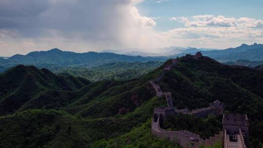 长城晴朗天空延时视频素材模板下载