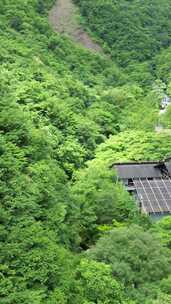 竖版航拍湖北神农架官门山景区