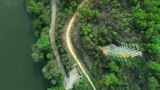 航拍森林公园道路4k视频素材视频素材模板下载