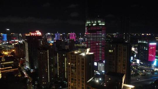 宁波江北区老外滩日转夜景4K航拍