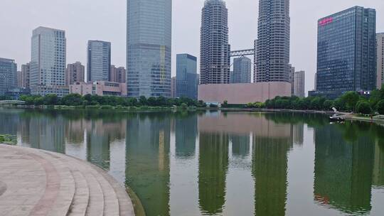 绍兴世茂中心,梅龙湖公园,湖景