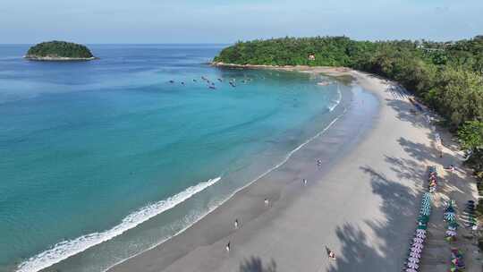 泰国普吉岛海滩海滨自然风光航拍