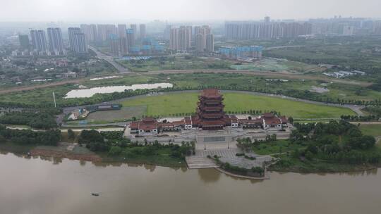 湖南湘潭万楼地标建筑航拍