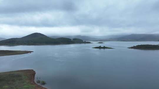 海南大广坝水库航拍