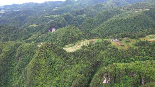 4K贵州高原山地地貌自然风光航拍视频