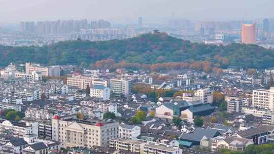 浙江绍兴越城区高楼大厦航拍摩天大楼城市风