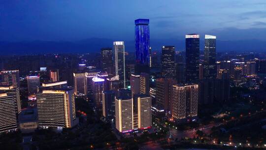 西安高新区绿地中心夜景