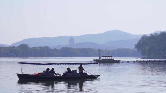 杭州西湖秋天风景