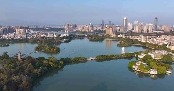 航拍广东省惠州西湖风景区19