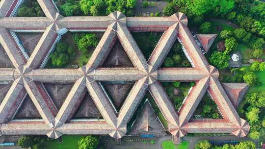 建筑物建筑设计的俯视图