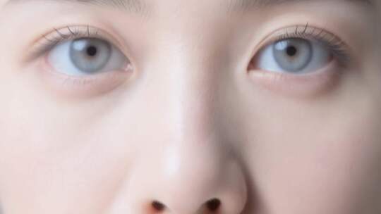 女性眼睛微距特写