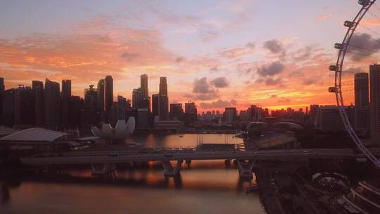夕阳下的新加坡