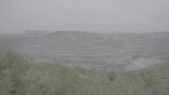 露天铁矿矿坑LOG视频素材模板下载