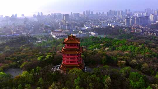 航拍丹东城市风光黄海明珠