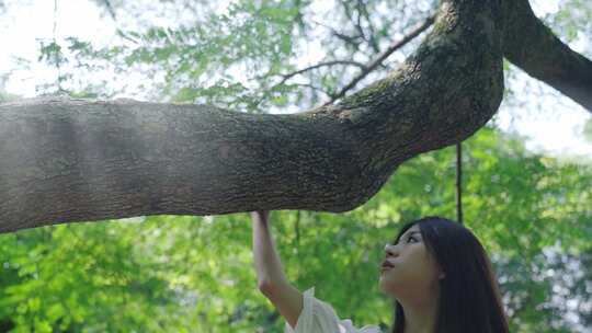 唯美清新女孩文艺大自然旅游度假