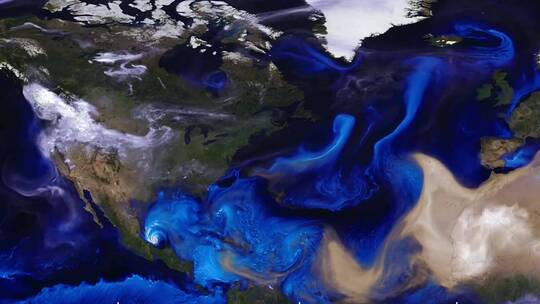 2010年北美飓风和气溶胶的模拟动画