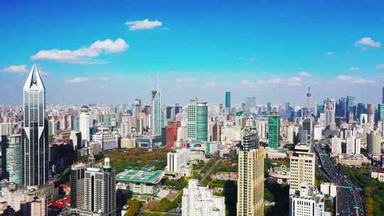 上海城市高楼航拍