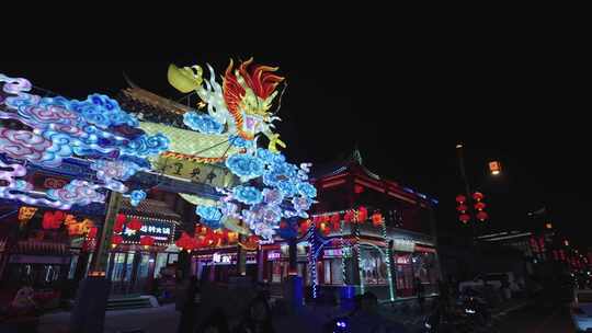 中国辽宁沈阳春节氛围街道交通