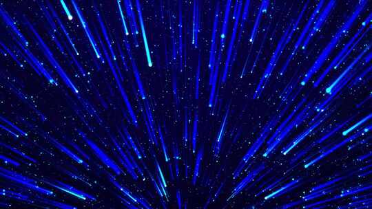 蓝色粒子聚集 粒子光线下落 科技蓝色背景