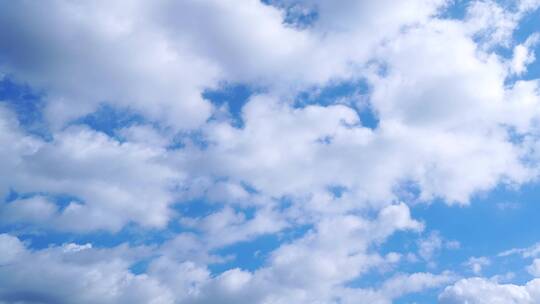 蓝天白云延时动态天空云朵飘动晴朗多云天气