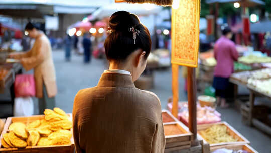 古代集市古代街道