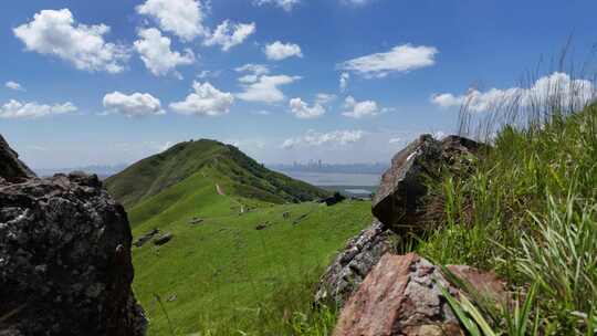 香港鸡公岭蓝天白云