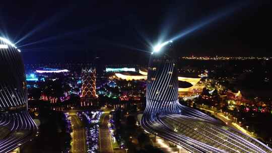 海南儋州海花岛夜景风光视频素材模板下载