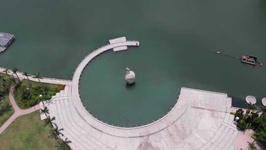 厦门市白鹭洲公园筼筜湖白鹭女神湖滨南路