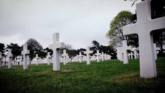 美国军事公墓墓碑纪念视频素材模板下载