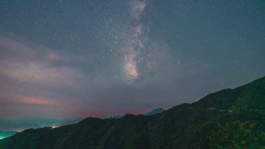 安徽六安霍山星空银河风光延时