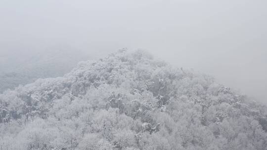 杭州灵隐雪下雪航拍