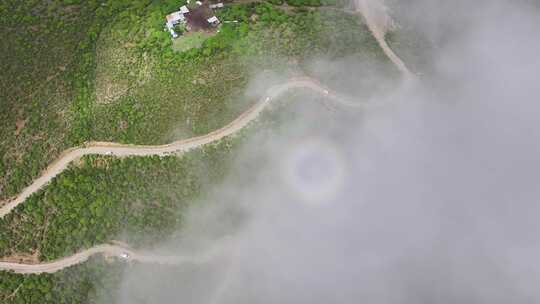 西藏达拉岗布寺公路俯拍