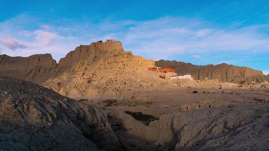 旅游地西藏阿里古格王朝遗址大气延时风光