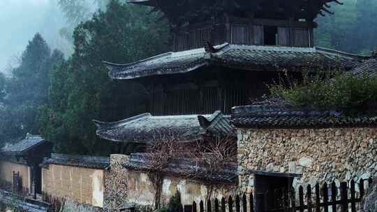 丽水景宁云中大漈时思寺航拍