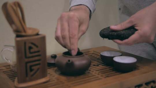 茶道 泡茶 中式茶艺视频素材模板下载
