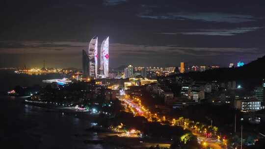 厦门双子塔夜景