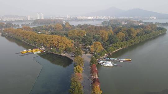 南京玄武湖4A景区航拍视频素材模板下载